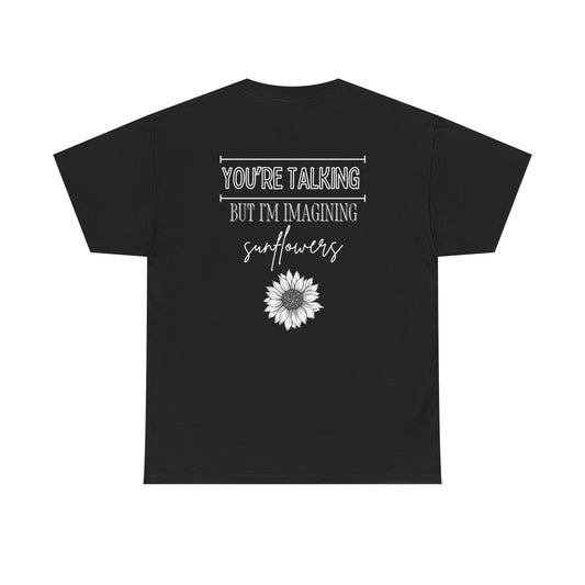 Sunflower Dreams Unisex Heavy Cotton Tee - Casual Graphic T-Shirt